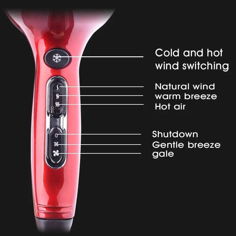 2300w High Power Household Hair Dryer Large Air Volume Quick Drying Hair Dryer Hair Care Without Damaging Hair W250718