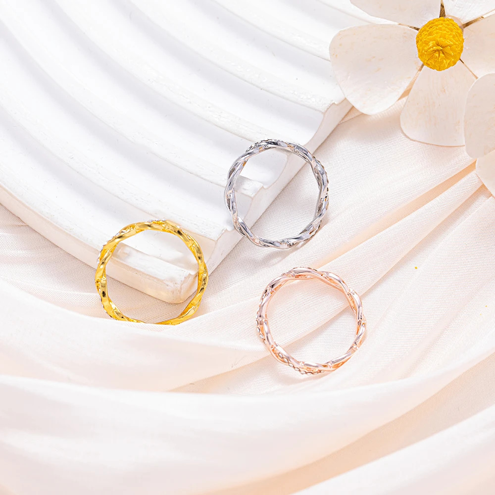 Trendy Twist Rings for Women Wedding Bands Fashion Contracted n Bridal with Sparkling Cubic Zircon Jewelry 250716
