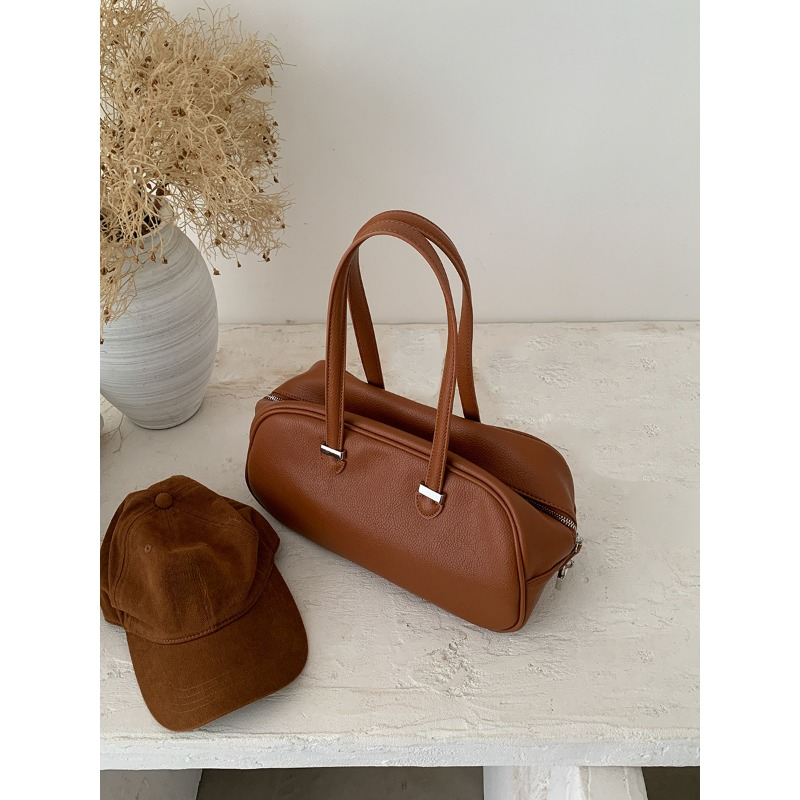 Baguette Underarm Bag Soft Leather Versatile Shoulder Bag Niche Design Textured Handbag