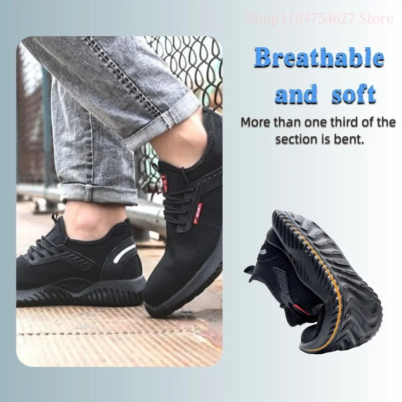 Work Sports Shoes Steel Toe Mens Safety PunctureProof Boots Fashion Durable Protective Sho 250717