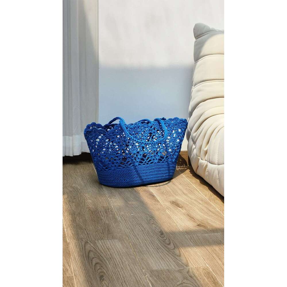 2020 New Lace Shaped Single Shoulder Handheld Women's Shopping Bag Handwoven Basket Summer Versatile