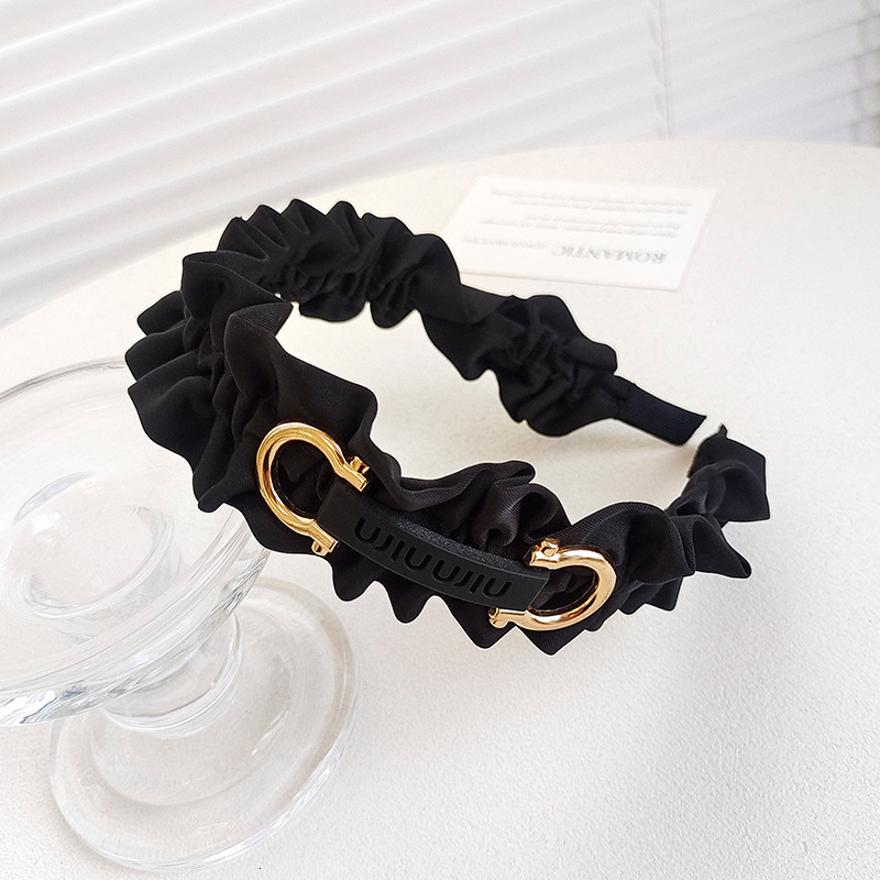 High Crown Wrinkle Hairband for Women 2024 Korean Internet Celebrity New Accessory Face Washing Headband Fashion Hair Ornament ddmythur