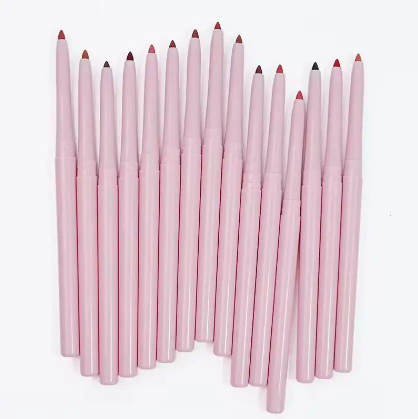Pink Lip Liner Private Label 15 Colors Waterproof Dark Brown Lipliner High Pigment Long Lasting Customize Your Makeup Bulk 250716