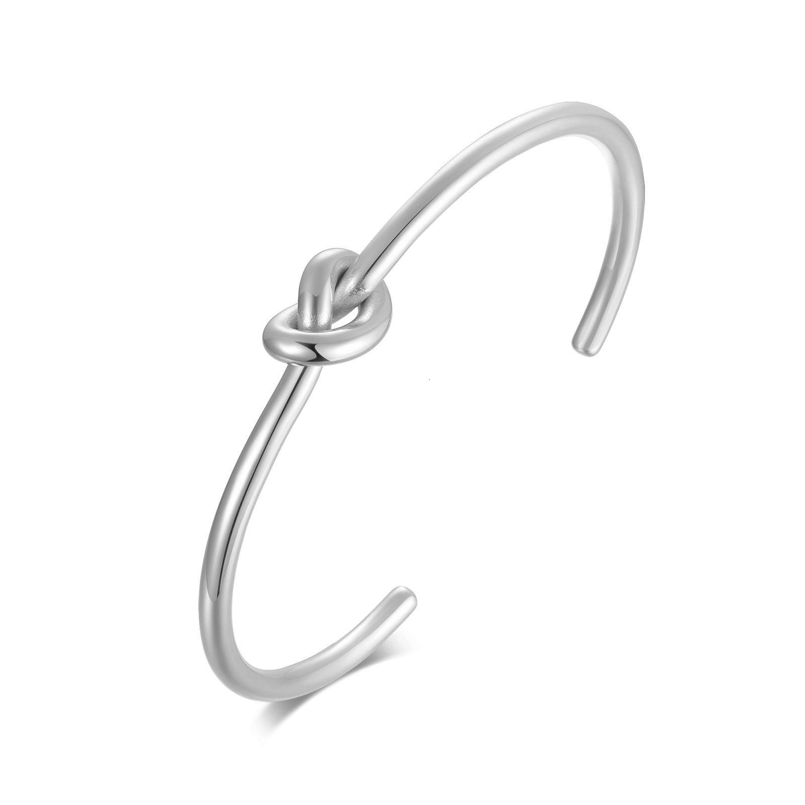 Stainless Steel Open Knot Women's Fashion Bracelet Jewelry Simple Style Hand Accessories ddmythur