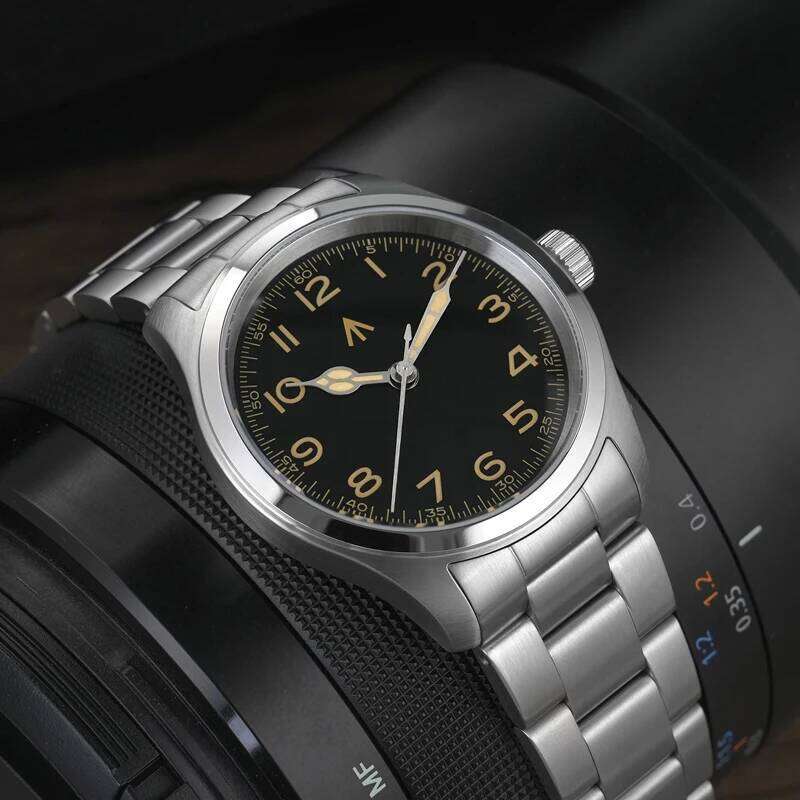 Militado ML08 Military VH31 Quartz Movement Double Sapphire Crystal C3 BGW9 Luminous 10Bar Waterproof 38mm Vintage Watch free shipping