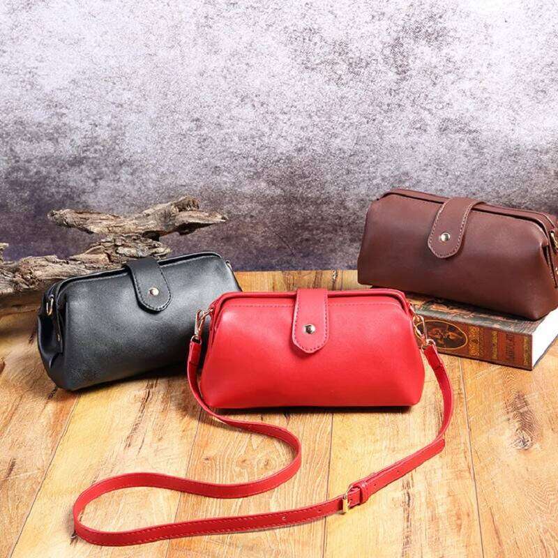 Vintage Women Crossbody PU Leather Shoulder For Commuting Fashion Clip Casual Ladies Small Bag Gift Wallet handbag