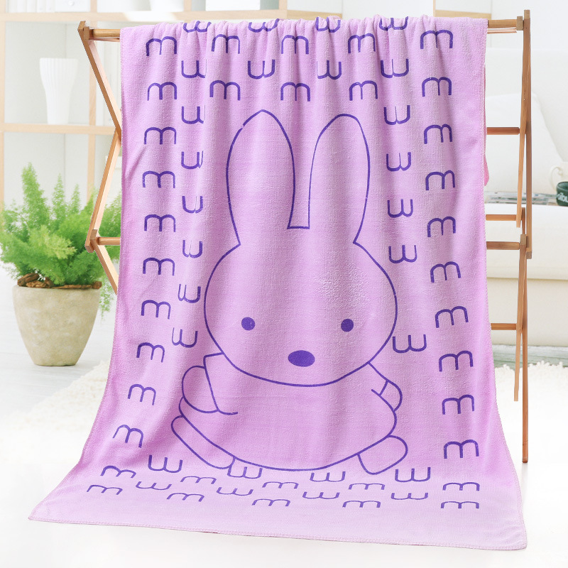 3 superfine fiber cartoon - printed large bath towels for women that are absorbent, quick - drying, can also be used as beach towel for bathing