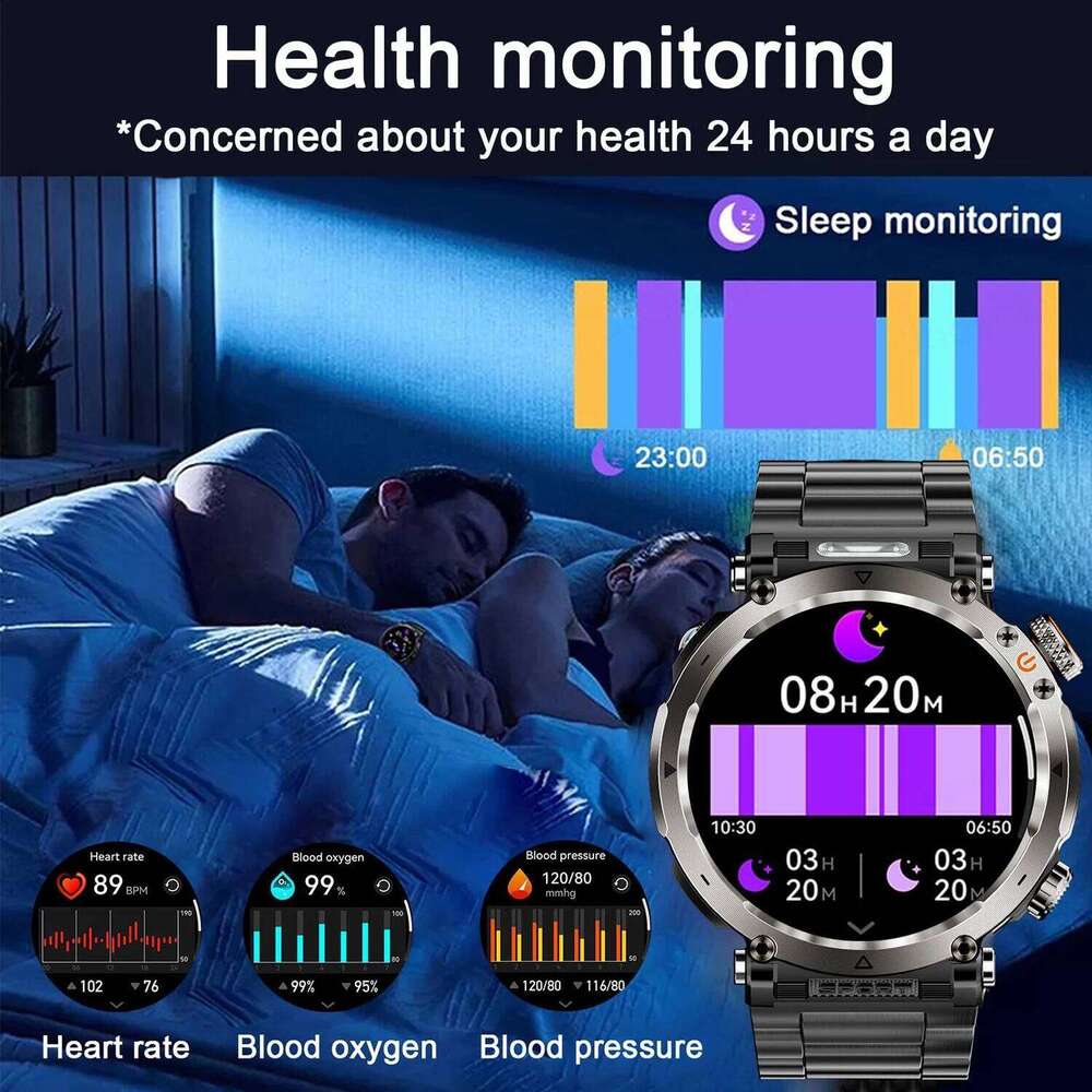 5ATM Waterproof Smart Watch Men 600mAh Outdoor SmartWatch GPS Compass Heart rate LED Flashlight Bluetooth Call Sports Smartwatch free shipping