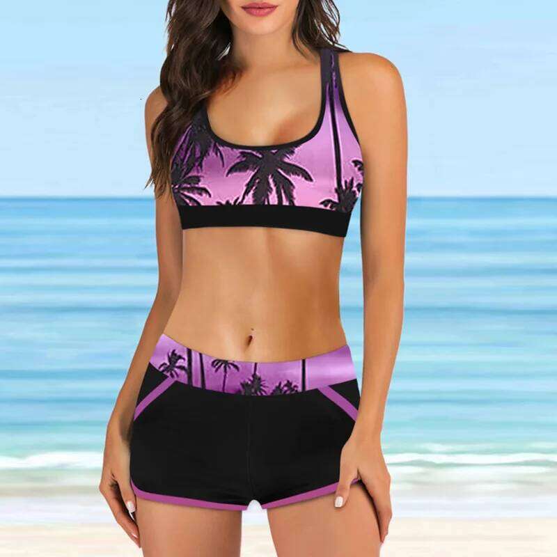 Tankini Two-Piece Swimsuit Women 2024 Y2k Bikini Set Swimwear Woman Cover Up Beach Wear Sport Bathing Suit Monokini