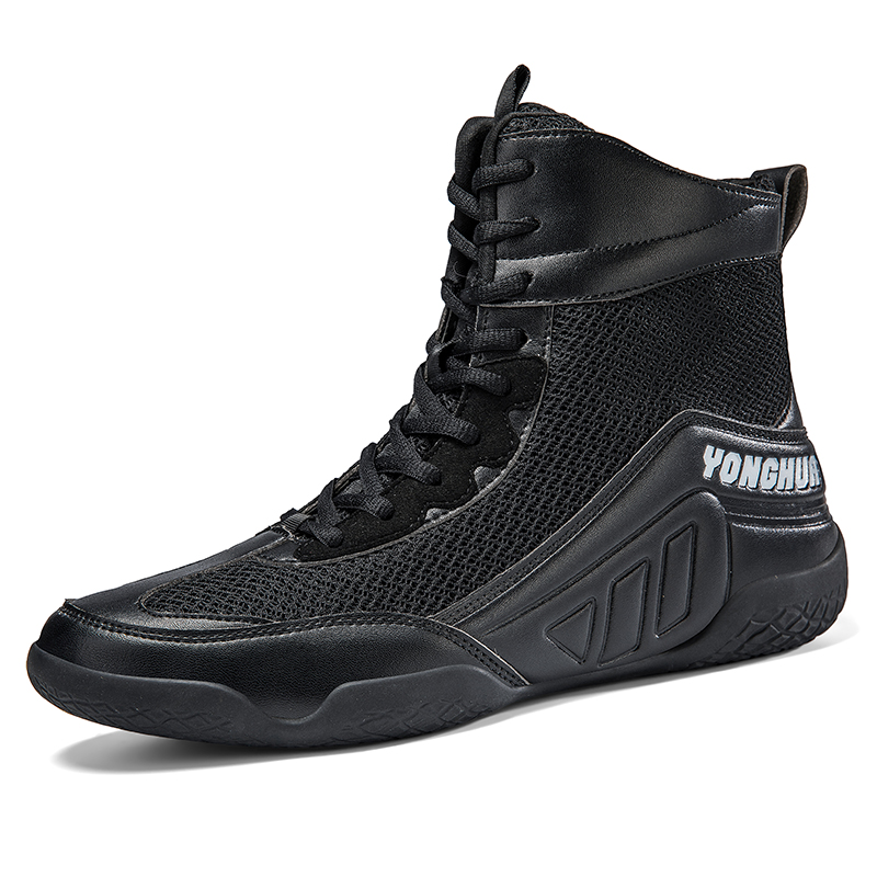 Boxing shoes Sanda shoes comprehensive training shoes high-top squat training shoes non-slip breathable and shock-absorbing