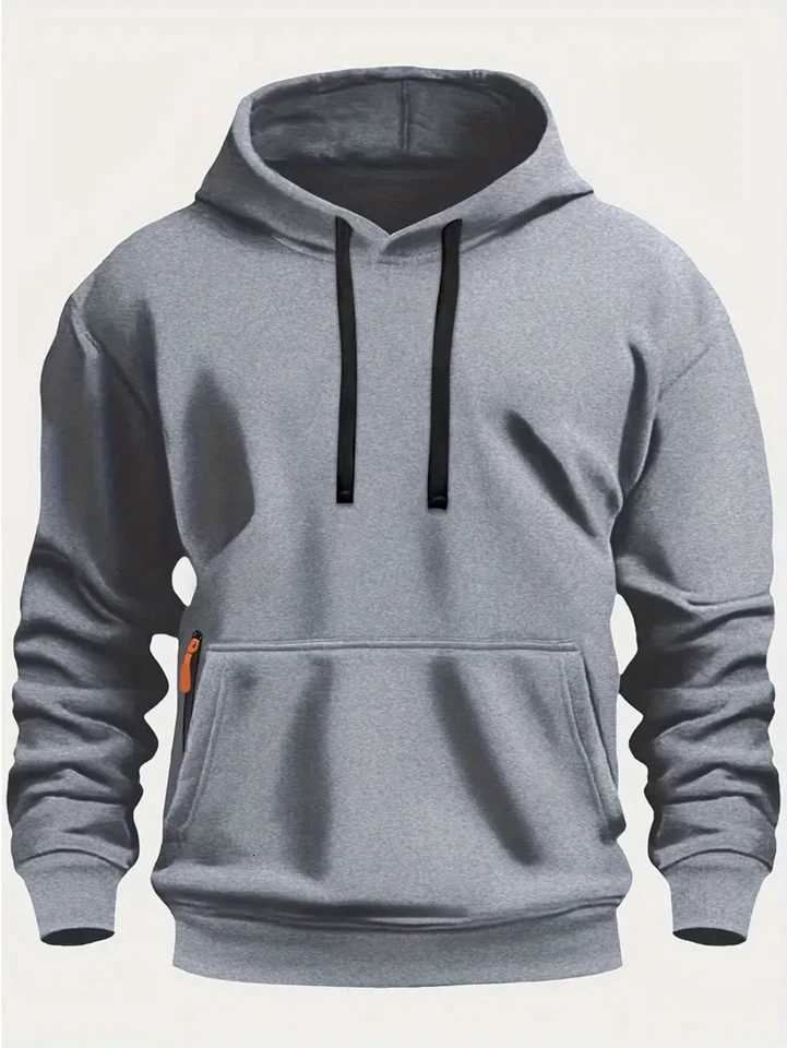 2025 Mens Hooded Hoodie Spring and Autumn Style Trendy Hooded Casual Sports Fashion for Young Men Comfortable and Versatile XJ250714