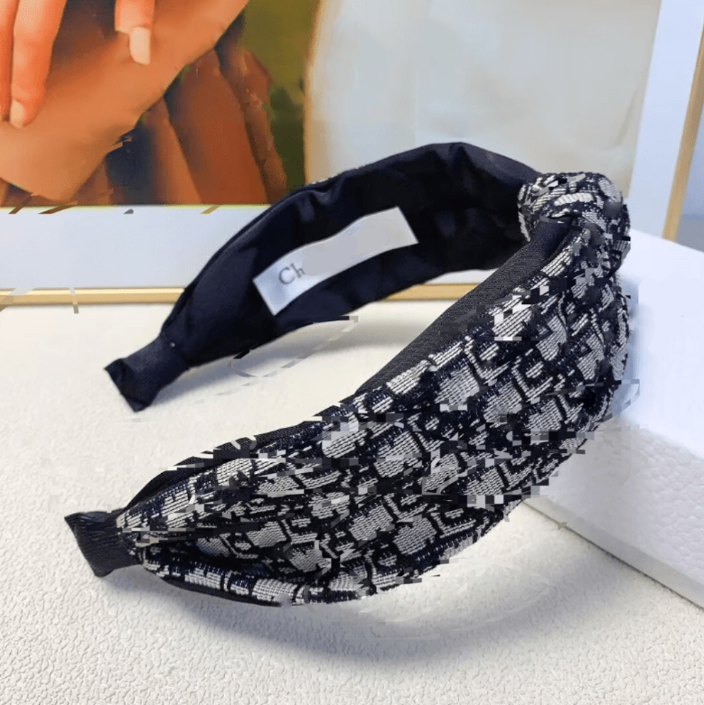 designer Retro classic floral hair band kids hair accessories bow hair clip cross knot hair ring headband wide edge handmade headdress women