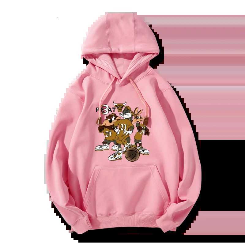 Looney Tunes Anime Cartoon Style Womens Hoodie Top Rabbit Bags Sports Coat Couple Hoodie Womens Top XJ250717