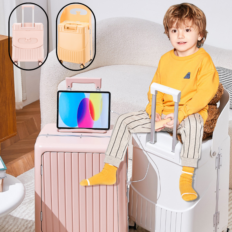 Compact & Versatile Family Suitcase - Ideal Walking Tool For Kids With Built-in Seat