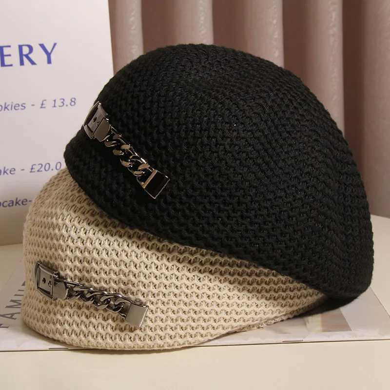 Korean Version Trendy Cool Reverse Wearing Forward Hat For Women Spring And Autumn Winter Mesh Breathable Beret Versatile Hat L250718