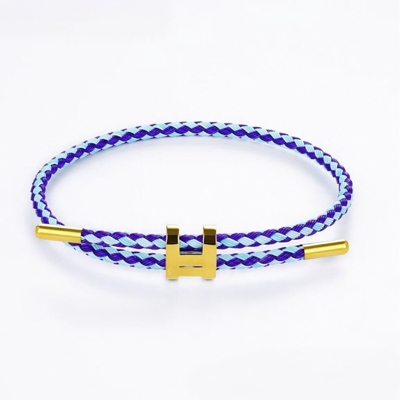 Fashionable Titanium Steel Wire Rope Bracelet with Classic Letter Clasp Adjustable Multi-color High-quality Luxury Jewelry. Z260313