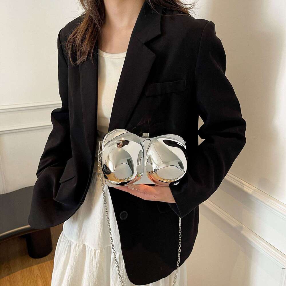 Acrylic Women, Chest-Shaped High-End Box Fashionable Clutch Evening Bag, Single Shoulder Crossbody Bag for Women