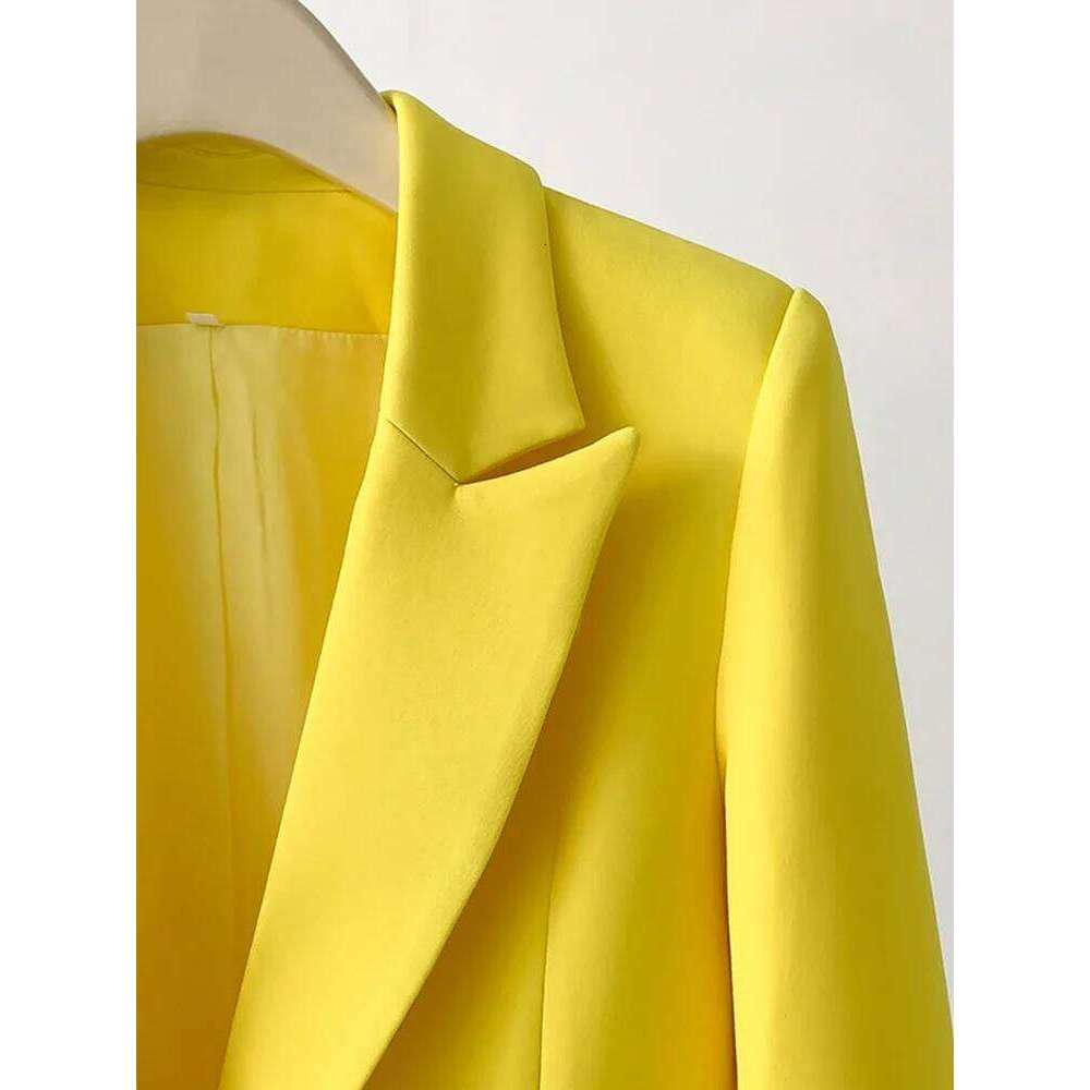 HIGH STREET Newest 2023 Stylish Designer Jacket Women's Single Button Feather Embellished Blazer