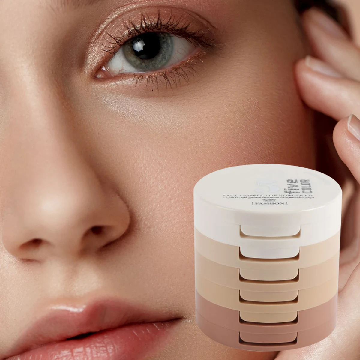 5-tone compact powder long-lasting 24-hour oil control and skin suitable for all skin tones 250716