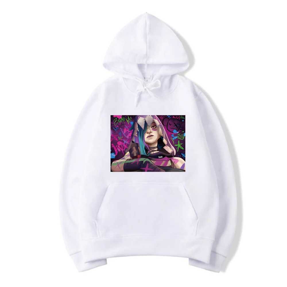 Gamer Hoodie Arcane Kaii Shirt Jinx Arcane Hooded Streetwear Sweatshirt Unisex Long Sve Pullover Gift for Friends XJ250717