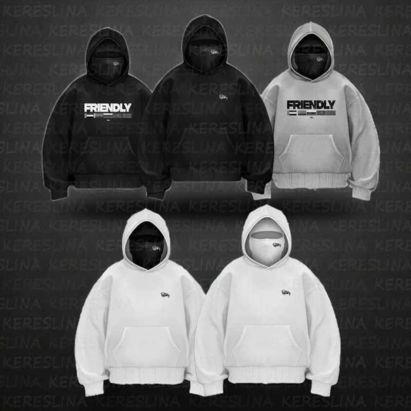 2K Vintage Double Hat Design Hoodie Harajuku Patchwork Gothic Streetwear Hip Hop Oversized Hoodie Sweatshirt Fashion Casual Tops X250718