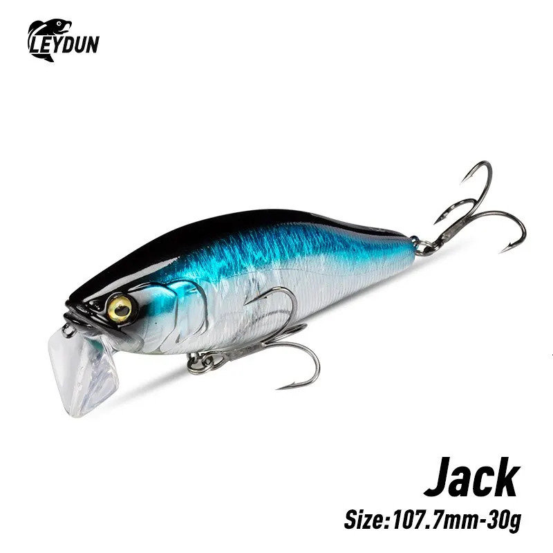 IJACK Minnow Fishing Lures 1077mm 30g Floating Swimming High Quality Hard Baits Noise System Wobblers For Bass Pike 250708