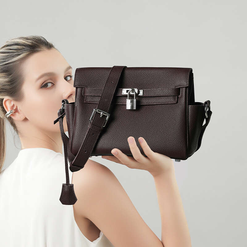 Luxury designer original Togolese leather messenger with large capacity and high quality hand slung portable shoulder bag.