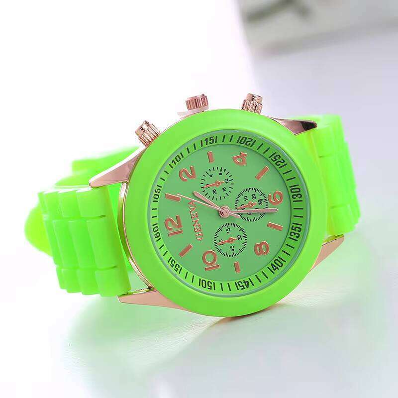 Silicone Watch Silicone Watch - 38mm Colorful Jelly Strap Quartz Watch for Women | Trendy Korean Fashion Casual Timepiece (15 Colors)