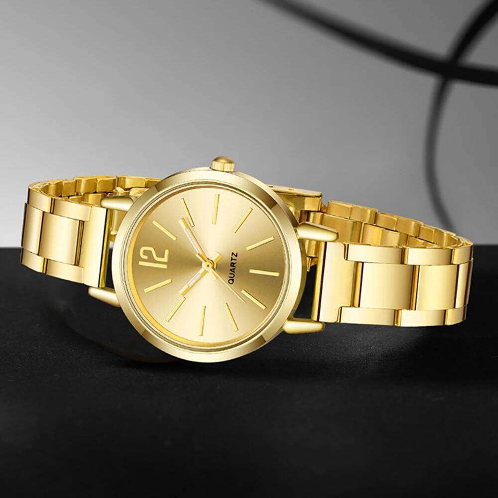 free shipping 6PCS Women's Trendy Fashion Simple Style Quartz Watch Bracelet Necklace Earrings Perfect Gift Set free shipping
