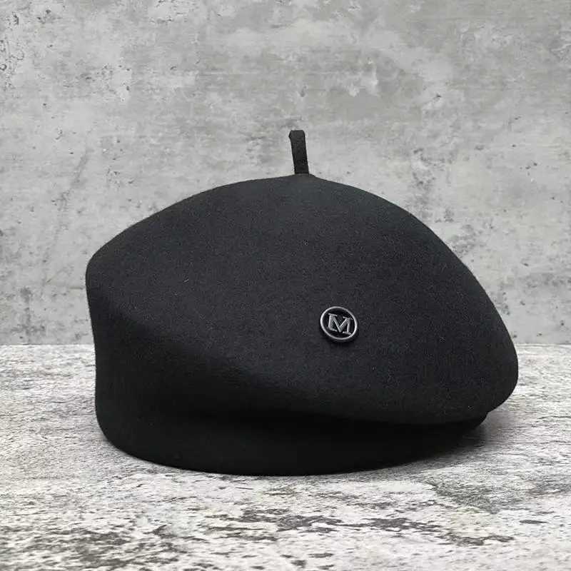 Classic Ladies Beret Hat Fancy Wool Felt Hat Warmer Winter Hat Cap White Black Women Fedora Hat Fascinator Pillbox Hat Formal L250718