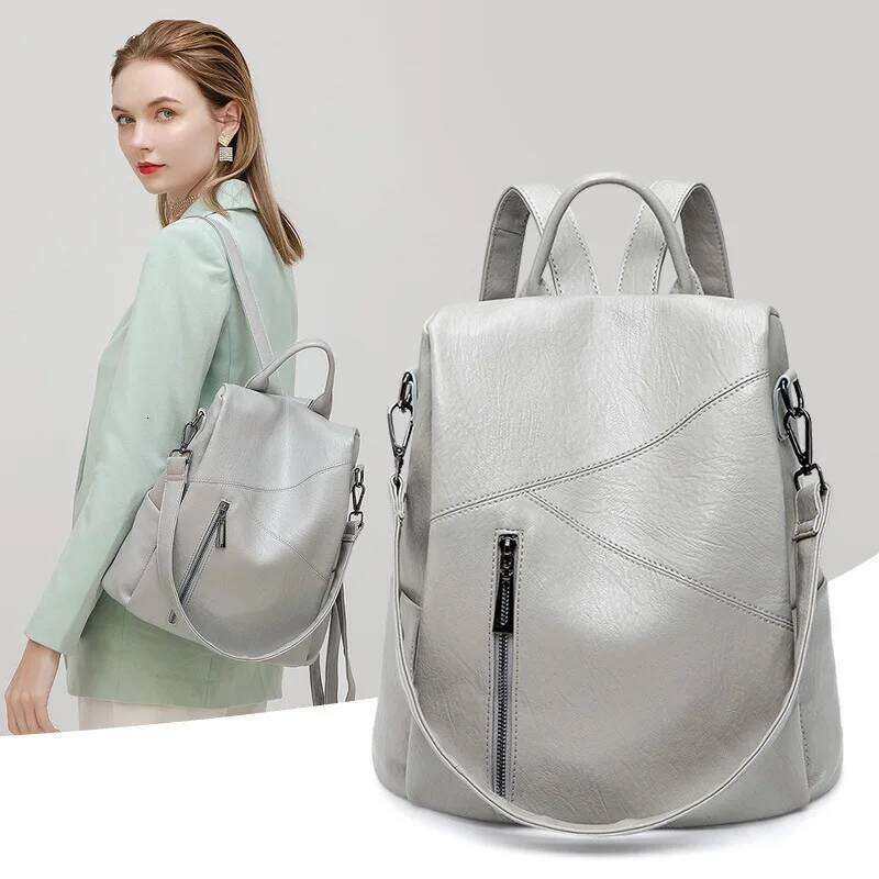 Women Backpacks Vintage Female Shoulder Bag Soft Leather Backpack Ladies Travel Back Pack Bags For Girls Mochila