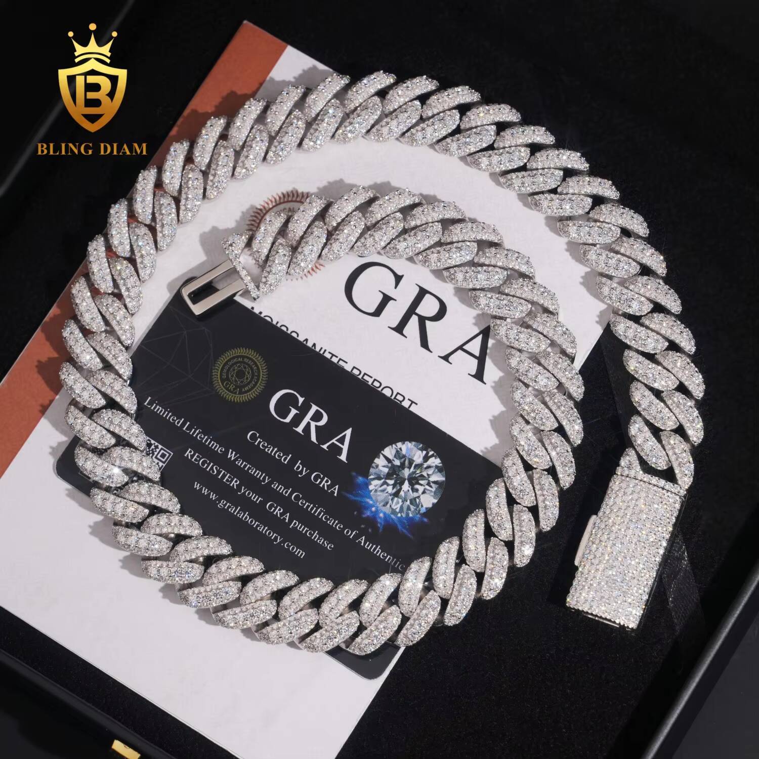 Wholesale Factory Direct 925 Sterling Silver Cuban Link Chain 16mm Hip Hop Jewelry Passes Diamond Tester VVS Moissanite Necklace