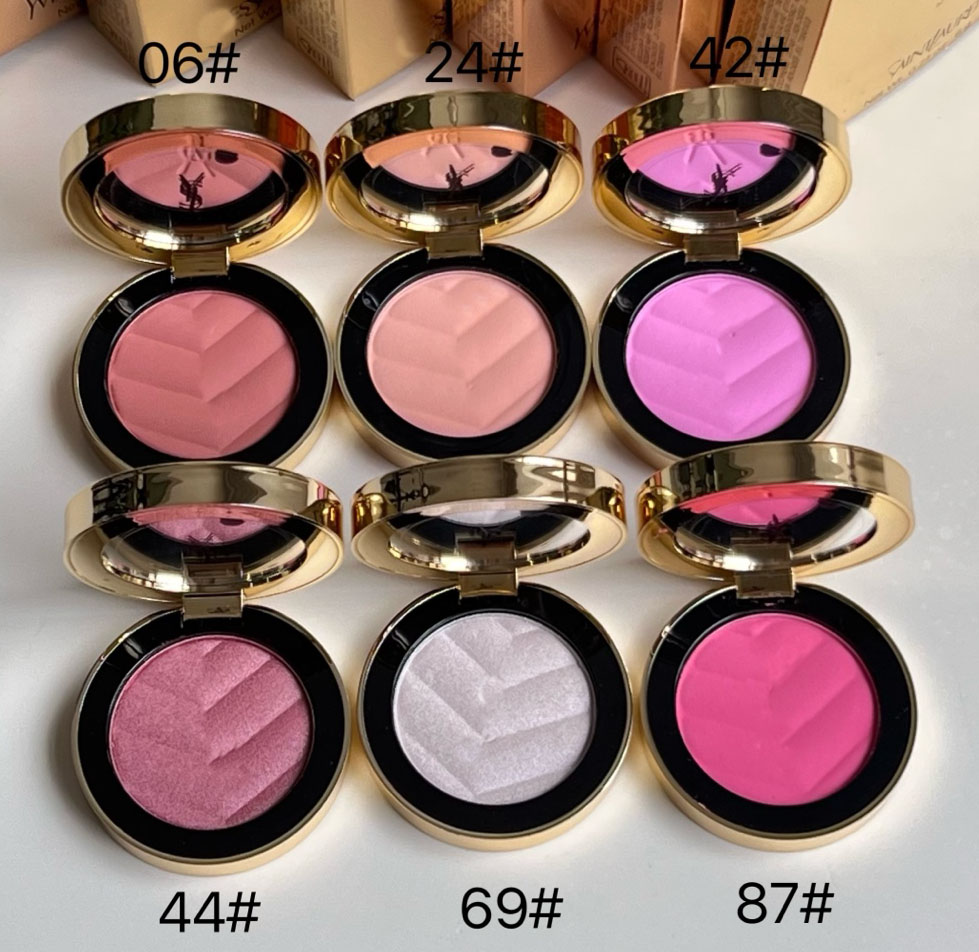 Free Shipping High quality Silky Rose Tender Apricot Radiant Pink Bright Coral Star Blush Makeup Brightening Skin Tone face cheek powder Fast Delivery