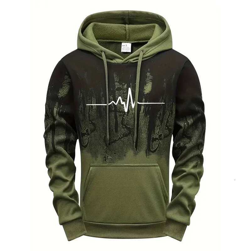 Simple Line Print Hoodies for Men Fall Winter Daily Casual Sports Hooded Sweatshirts Gym Fitness Tops 2025 Mens Clothes S-4XLXJ250714