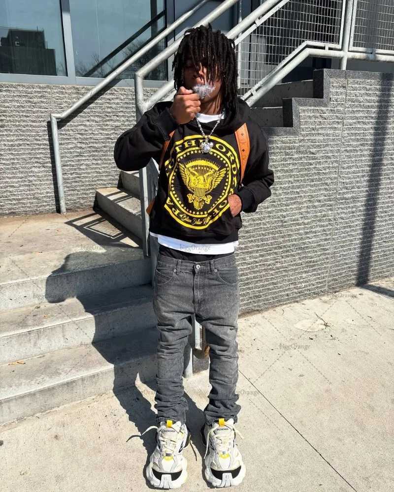 2025 American Retro Letters Personalized Pattern Design Casual Loose Hoodie Men Street Hip-hop Fashion Punk Oversized Sweatshirt XJ250714