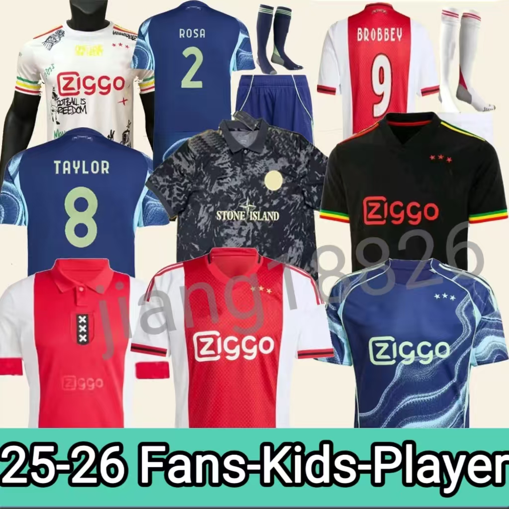 AFC 2025 125-Year Anniversary Kit 125 years Amsterdam Soccer Jersey 25 26 ajaax Retro Kits maillot Ajaox football shirts 2025 2026 Kids aajax bob marley St one Isl and