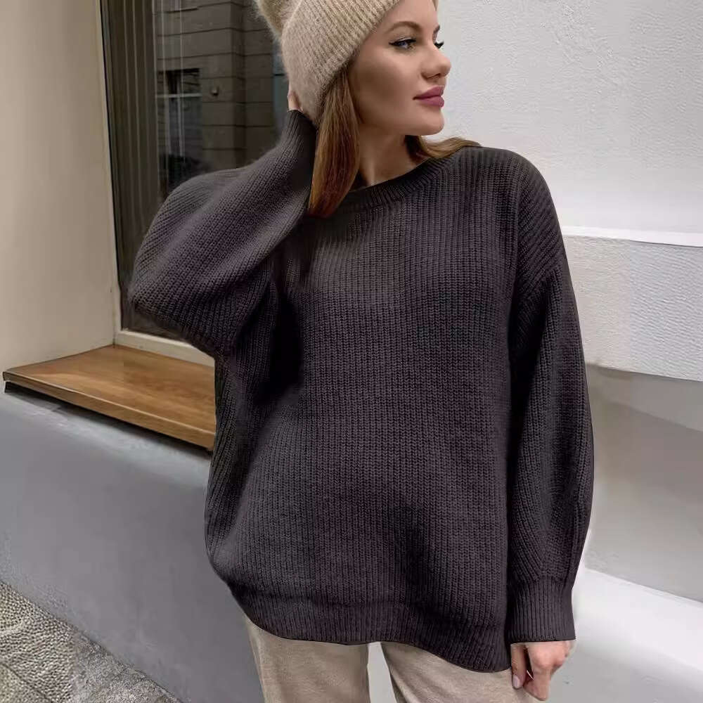 Autumn Winter INS Style Faux Mink Sweater Women, Lazy Style, Elegant Loose Fit, Ultra Soft Knitted Top, Versatile For Women B5