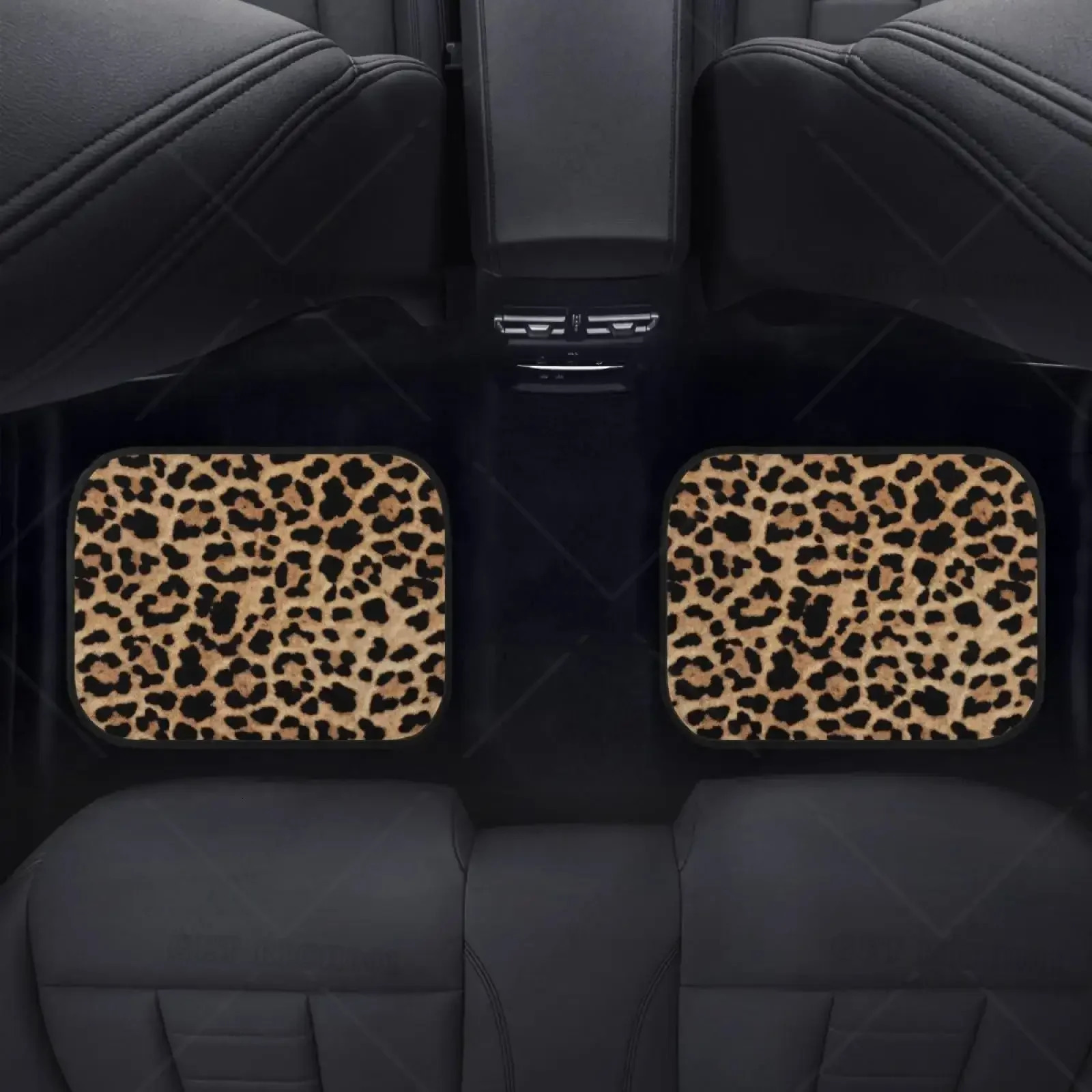 Leopard Car Auto Floor Mats Women Men 4-Piece Full Set All Weather Universal Front Rear Automotive Floor Mat Fit for SUV 250715