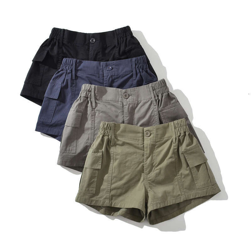 American Style Washed Cargo Shorts For Women Summer New Girl Pocket Casual Sports Straight Hot Pants Trendy B5