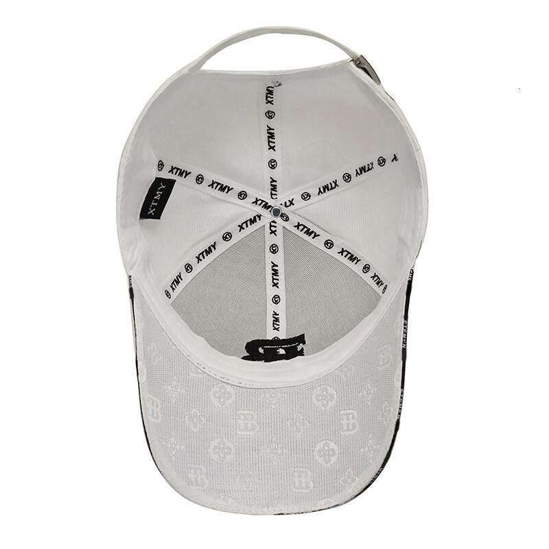 Korean Style Trendy Baseball Wide Brim Face Slimming Sun Protection Duckbill Cap Letter Embroidery Print Hat Unisex