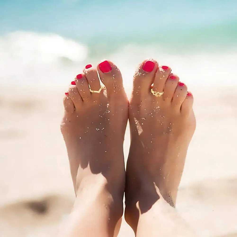 12pcs Adjustable Toe Rings For Women Girls Simple Beach Open Toe Set Cute Feather Summer Toe Foot Jewelry X2507181