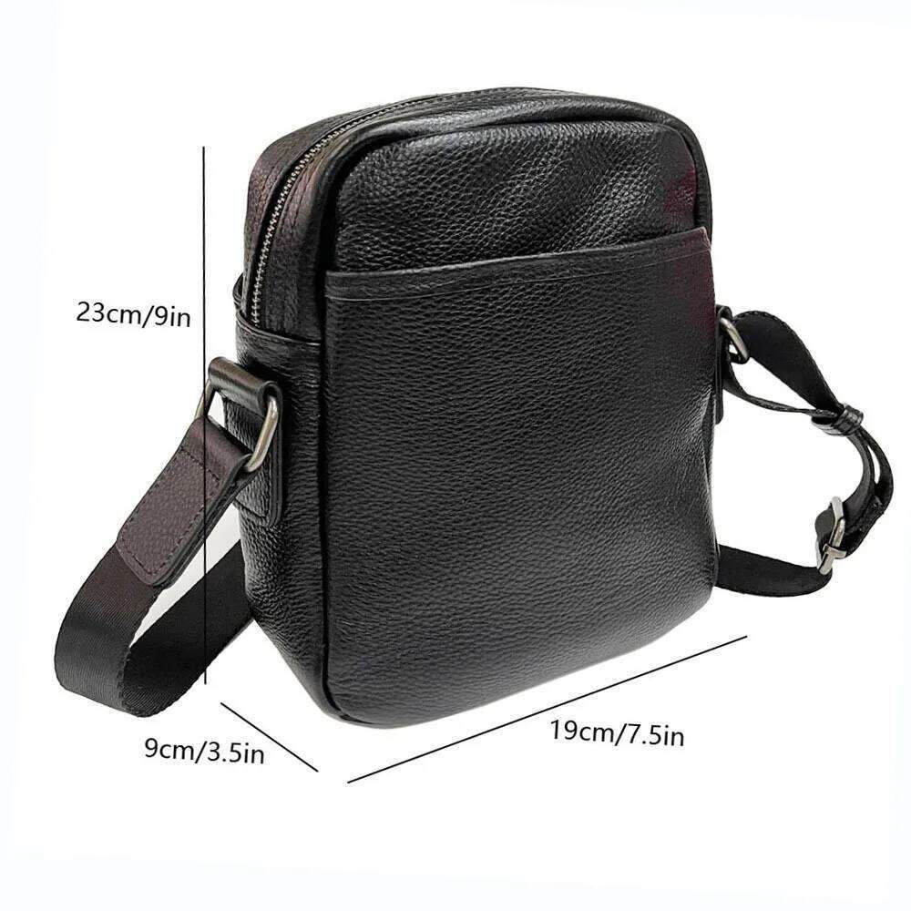 Leather shoulder men's leather crossbody business trend leisure backpack chest bag