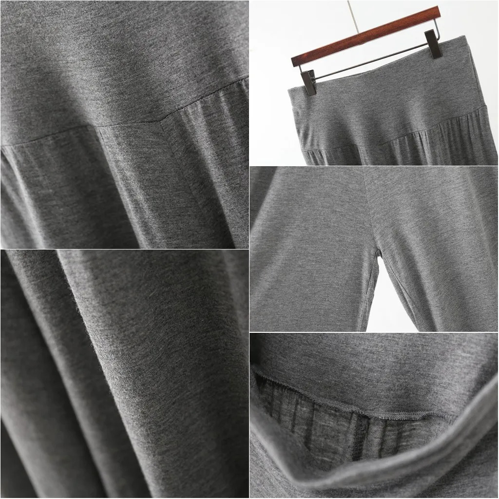 Spring Summer Modal Wide leg pants calf length Loose Casual yoga pant Plus size High Waist three quarter Trousers All match 250714