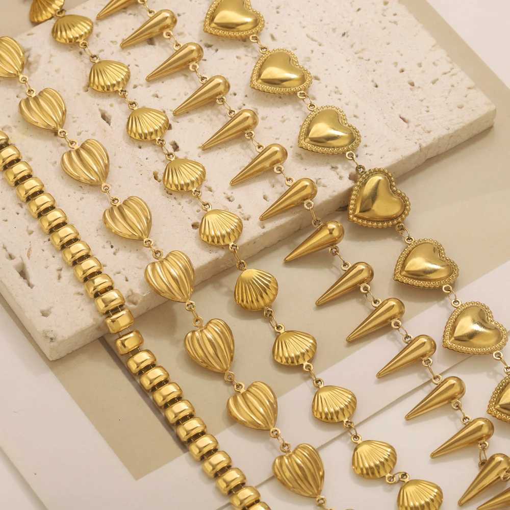 1M Stainless Steel Chains Ocean Starfish Shell Summer Chain for DIY Women Necklace Bracelet Hip Hop Punk Materials X250718