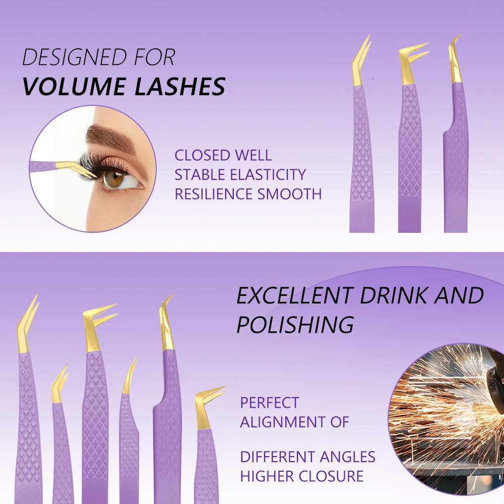 AILEISHI Eyelashes Tweezers Stainless Steel Superhard High Precision Antistatic For Eyelash s Tools 250716