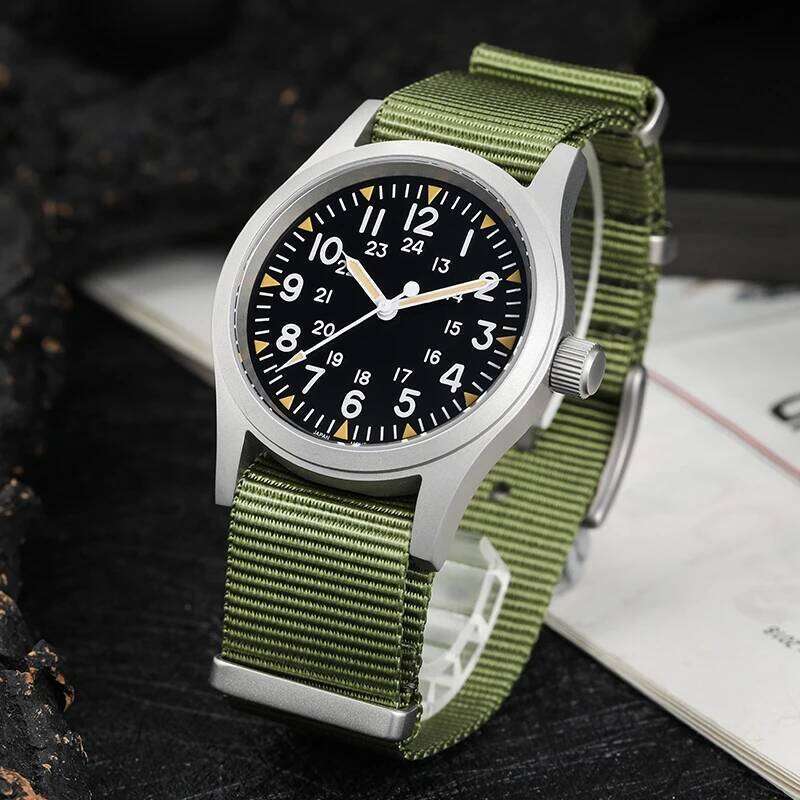 Militado ML05 Vintage Watch VH31 Sweep Second Movement Domed Sapphire Crystal With High Clear AR Coating Luminous 38mm Watches free shipping