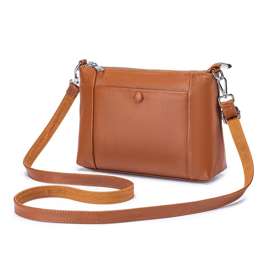 Zency Minimalist Women Purse 2025 Spring Shoulder Square Cross Over 100% Genuine Leather Small Phone Bag For Commuters Hotluxury bag tote bag