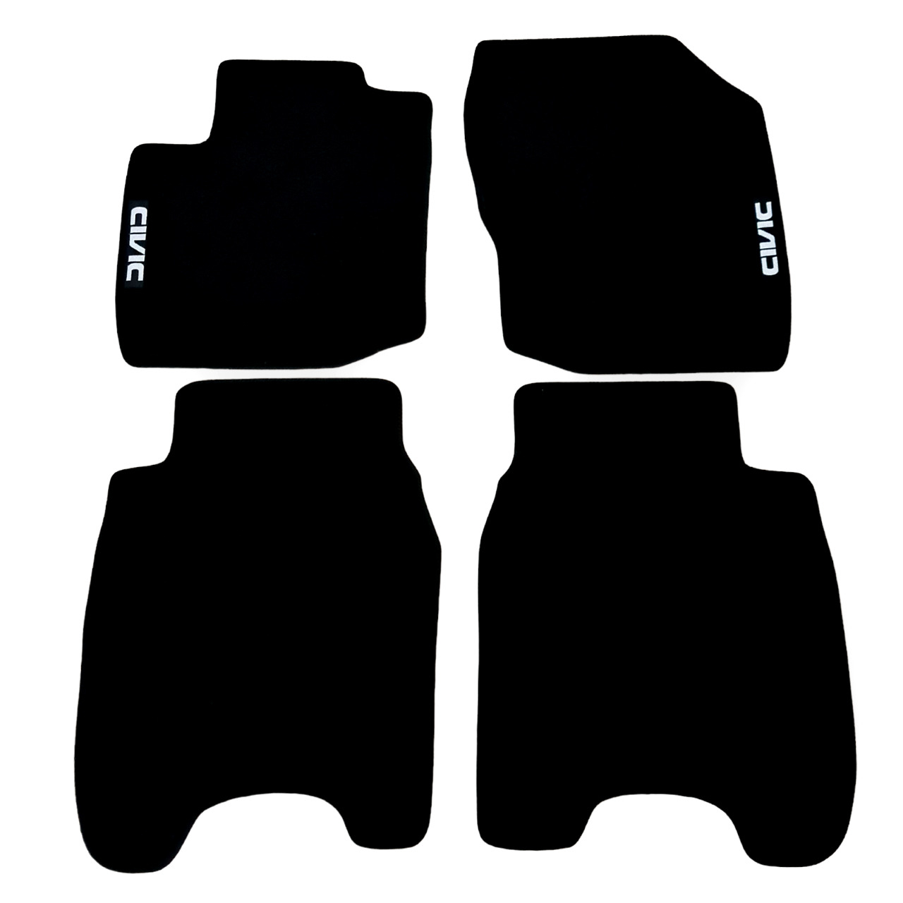 Car Floor Mats For Honda Civic Hatchback Velour Waterproof Black Carpet Rugs New