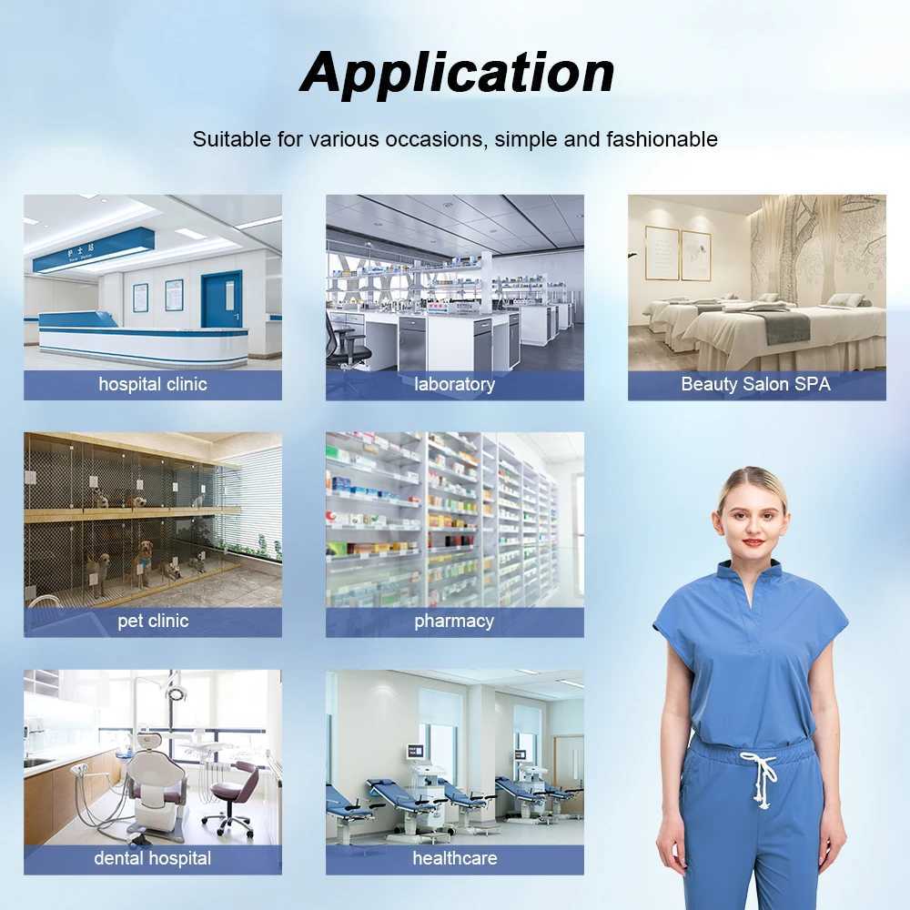 Elastic Soft Nurse Uniform Dental Clinic Medical Aesthetics Work Wear Doctor Quick-Dry Healthcare Services Sets Nursing Articles Z250718
