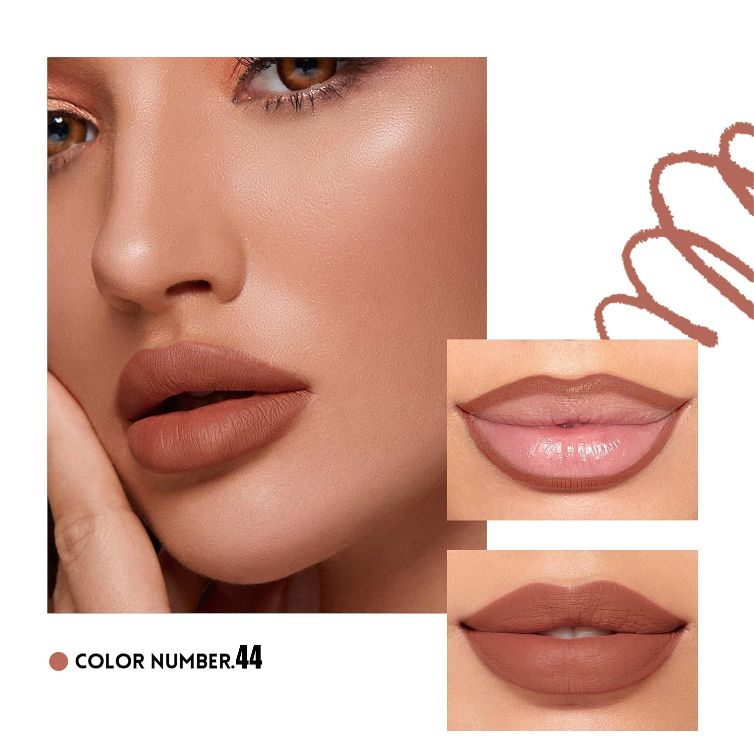 Choose Rasme 12PCS 15CM Woodgrain Lip Liner Pencils Set - Matte Long Lasting Waterproof Lipstick Outline Makeup Tools